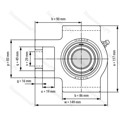 Подшипниковый узел UCT 210 - Вал: 50 мм от производителя  LPZ