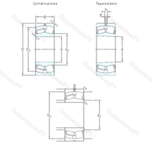 Подшипник роликовый радиальный самоцентрирующийся 22264CCK/W 33 от производителя  SKF