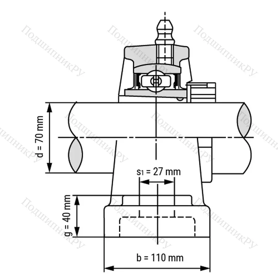 Подшипниковый узел UKP 316+H 2316 - Вал: 70 мм