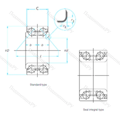 Подшипник шариковый радиально-упорный 513180