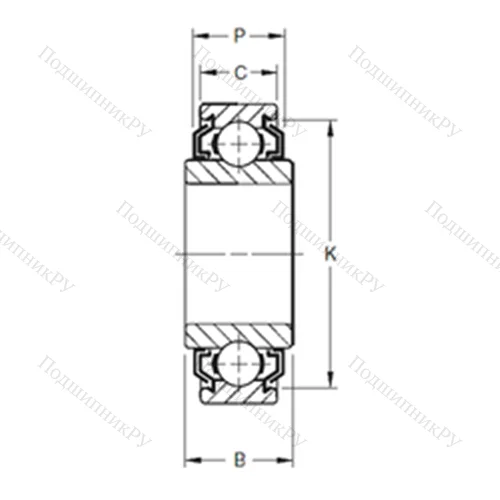 Подшипник шариковый радиальный 207KLL