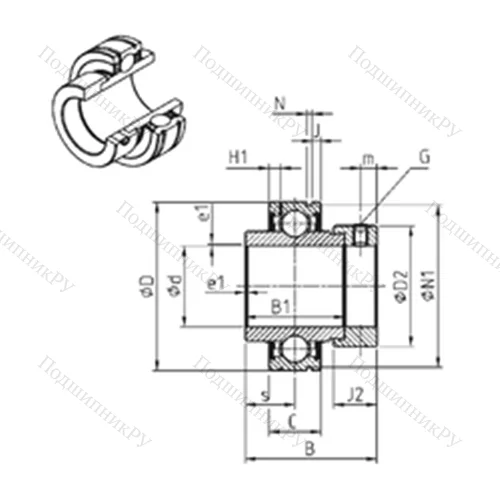 Подшипник шариковый радиальный CEX 205-15