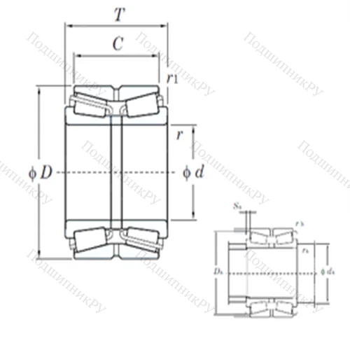 Подшипник роликовый радиально-упорный 46272 от производителя  KOYO