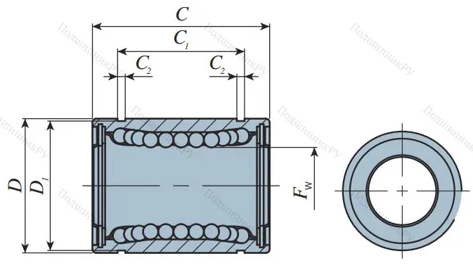 Подшипник LMB 6 UU (IKO) в Новосибирске