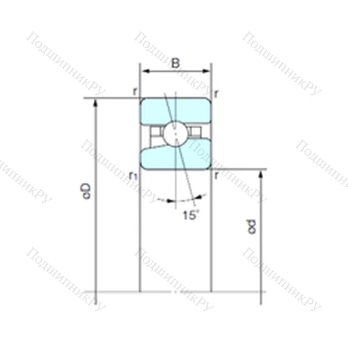 Подшипник шариковый радиально-упорный BNH 015