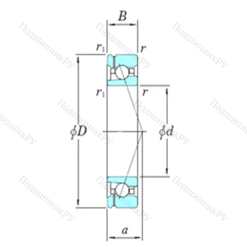 Подшипник шариковый радиально-упорный 3NCHAF 921CA