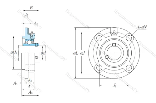 Подшипниковый узел UCFC 209 J в Новосибирске