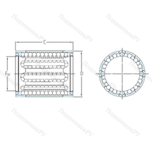 Подшипник шариковый линейный LBBR 10/HV 6 от производителя  SKF