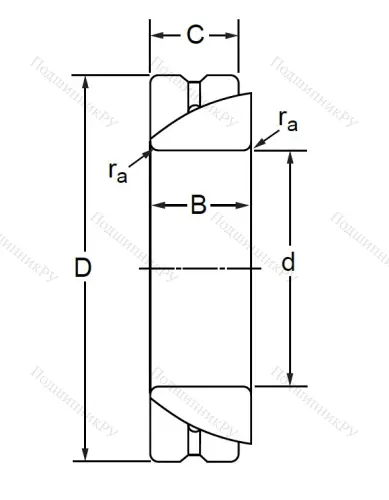 Шарнирный подшипник GAC 55 S в Новосибирске