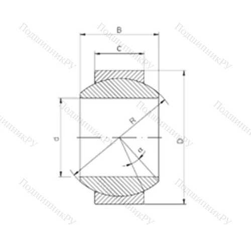 Подшипник скольжения сферический GE 120 HS-2RS от производителя  CX Подшипник скольжения сферический GE 120 HS-2RS от производителя  CX