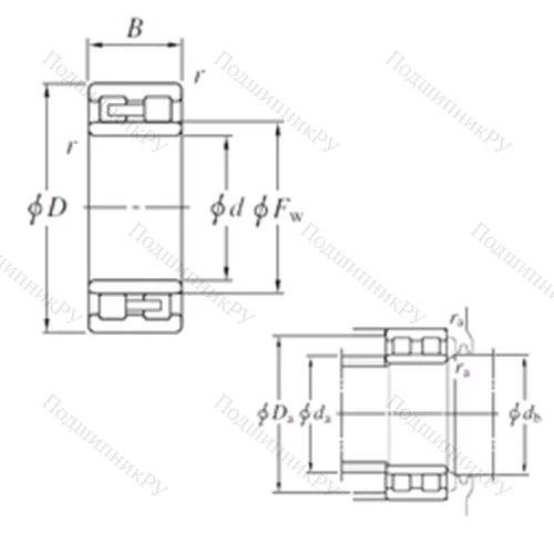 Подшипник роликовый радиальный NNU 48/630 от производителя  KOYO