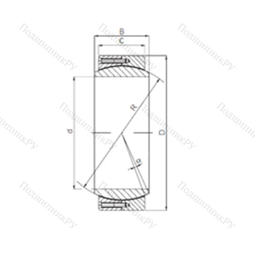 Подшипник скольжения сферический GE 530 QCR от производителя  CX