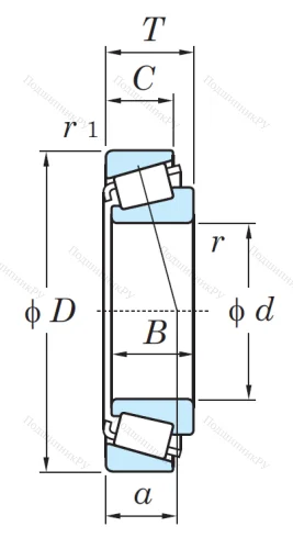 Конический роликовый подшипник HI-CAP 32007 JR FCDIWP45CW от производителя  KOYO