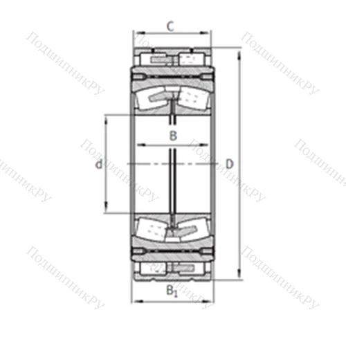 Подшипник роликовый радиальный самоцентрирующийся Z-562132.04.DRGL от производителя  FAG