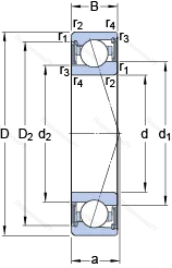 Подшипник S 71912 CE/HCP 4A