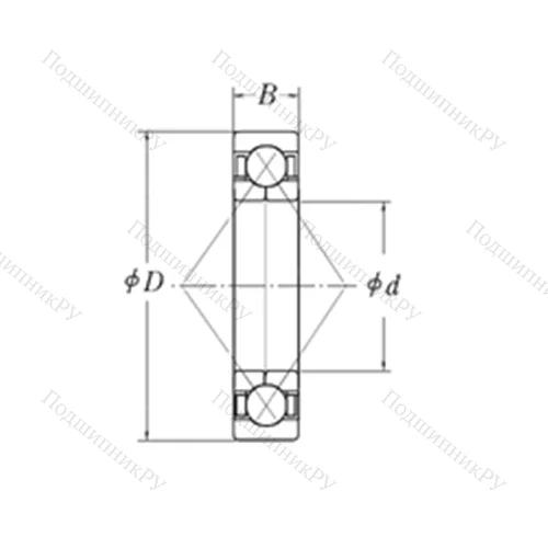 Подшипник шариковый радиально-упорный с четырёхточечным контактом QJ 1026 от производителя  CYSD Подшипник шариковый радиально-упорный с четырёхточечным контактом QJ 1026 от производителя  CYSD