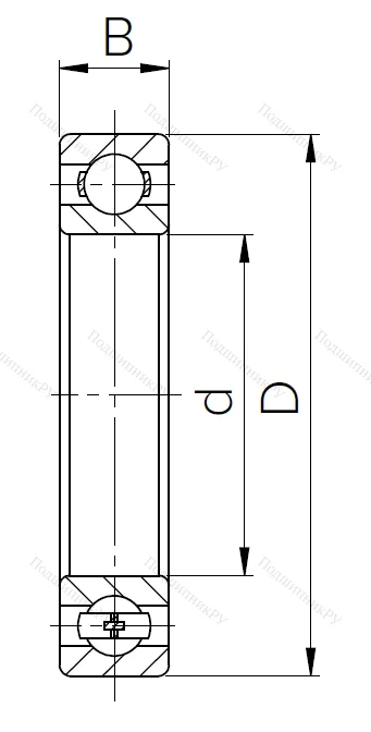 Шариковый однорядный подшипник 308 (6308) в Новосибирске