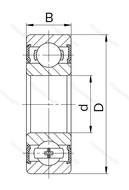Миниатюрный шариковый подшипник 180026 T (626 2RST) в Новосибирске
