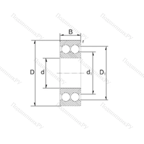 Подшипник шариковый радиально-упорный 3303