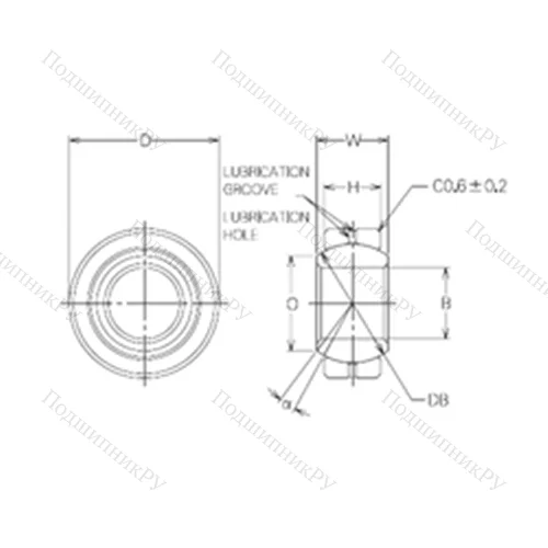 Подшипник скольжения сферический MBG 3CR