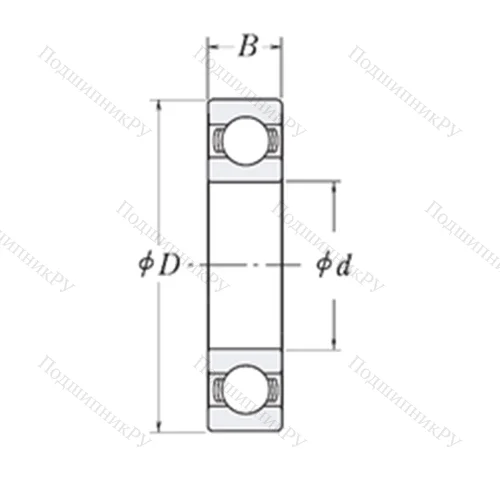 Подшипник шариковый радиальный MJ 2.3/4 от производителя  RHP