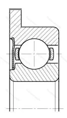 Подшипник  3860088 размер 8x16x6 от производителя  ГПЗ-7 Подшипник  3860088 размер 8x16x6 от производителя  ГПЗ-7