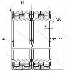 Модификация подшипника 4627/630ХУ2 размер 630x850x265 от производителя  ЕПК