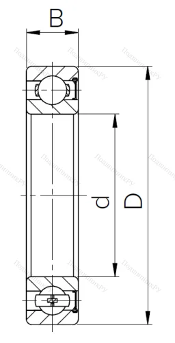 Шариковый однорядный подшипник 60209 (6209 Z) в Новосибирске