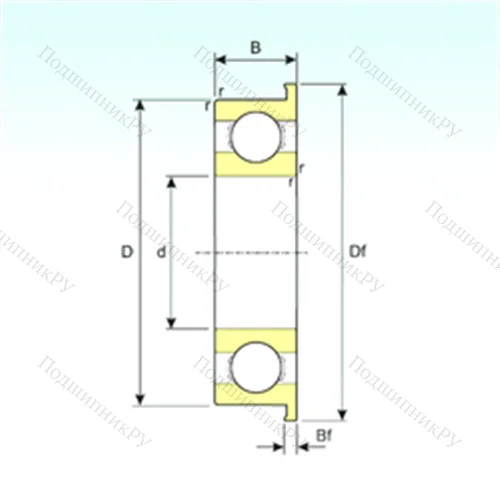 Подшипник шариковый радиальный F 6806 от производителя  ISB Подшипник шариковый радиальный F 6806 от производителя  ISB