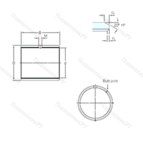 Подшипник скольжения PCM 11512070 M от производителя  SKF Подшипник скольжения PCM 11512070 M от производителя  SKF