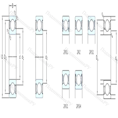 Подшипник шариковый радиальный W 639/2.5-2ZS от производителя  SKF