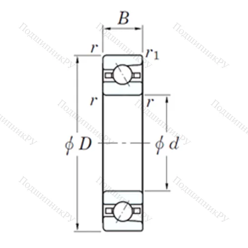 Подшипник шариковый радиально-упорный 3NC HAR 012C FT