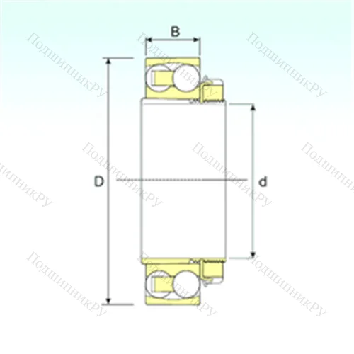 Подшипник шариковый радиальный самоцентрирующийся 1308 KTN 9+H 308 от производителя  ISB