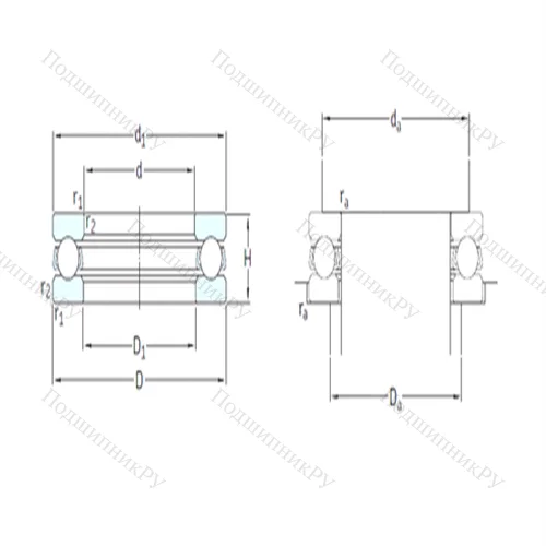 Подшипник шариковый упорный 51216 от производителя  SKF