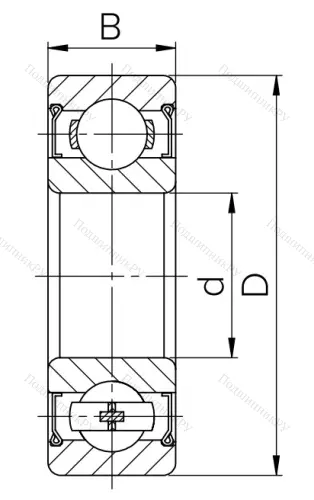 Шариковый однорядный подшипник 80205 (6205 ZZ) в Новосибирске
