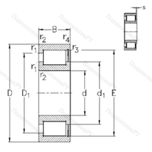 Подшипник роликовый радиальный NCF 18/950-V от производителя  NKE
