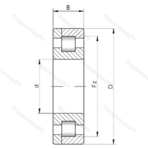 Подшипник роликовый радиальный NP 221 E