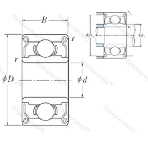Подшипник шариковый радиальный 625 ZZ 1