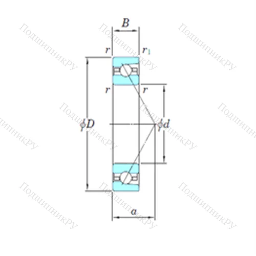Подшипник шариковый радиально-упорный HAR 034