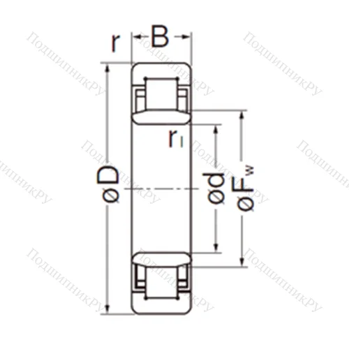 Подшипник роликовый радиальный NU 209EG