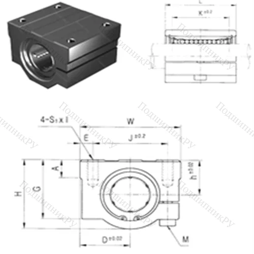 Подшипник шариковый линейный SCJ 50UU от производителя  Samick