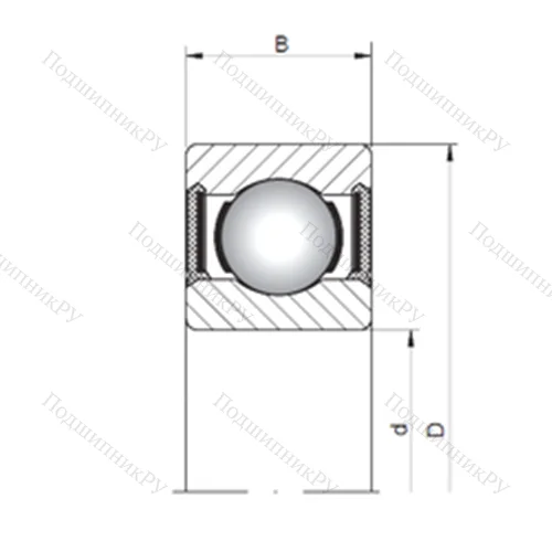Подшипник шариковый радиальный 617/2-2RS от производителя  CX