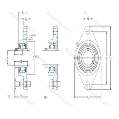 Подшипниковый узел шариковый радиальный FYT 3/4 TF/AH от производителя  SKF