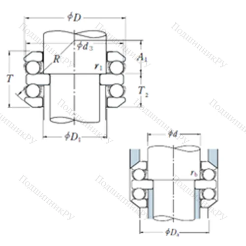 Подшипник шариковый упорный 54226X от производителя  NSK