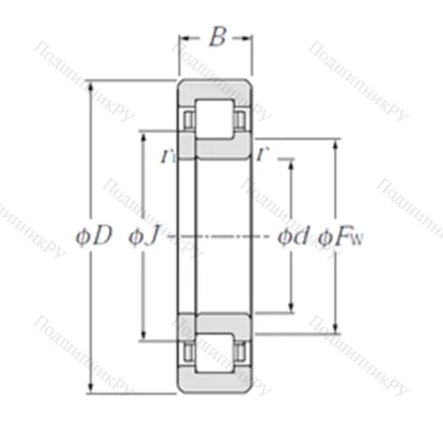 Подшипник роликовый радиальный NUP 2220E