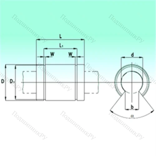 Подшипник шариковый линейный KBO 2558-PP от производителя  NBS