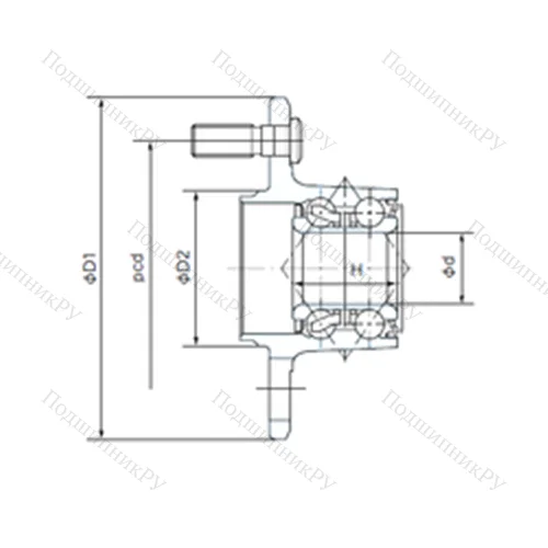 Подшипник шариковый радиально-упорный H 28BVV 10-2