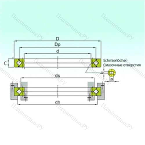 Подшипник роликовый опорно-поворотный RB 30040 от производителя  ISB
