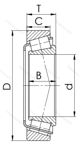 Конический роликовый подшипник 33024 (3007124) в Новосибирске