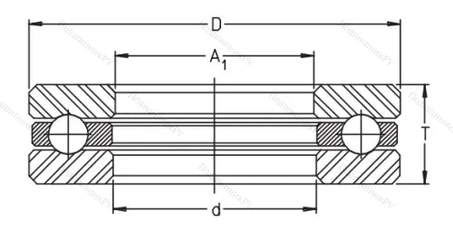 Упорный шариковый подшипник 51124 от производителя  FAG